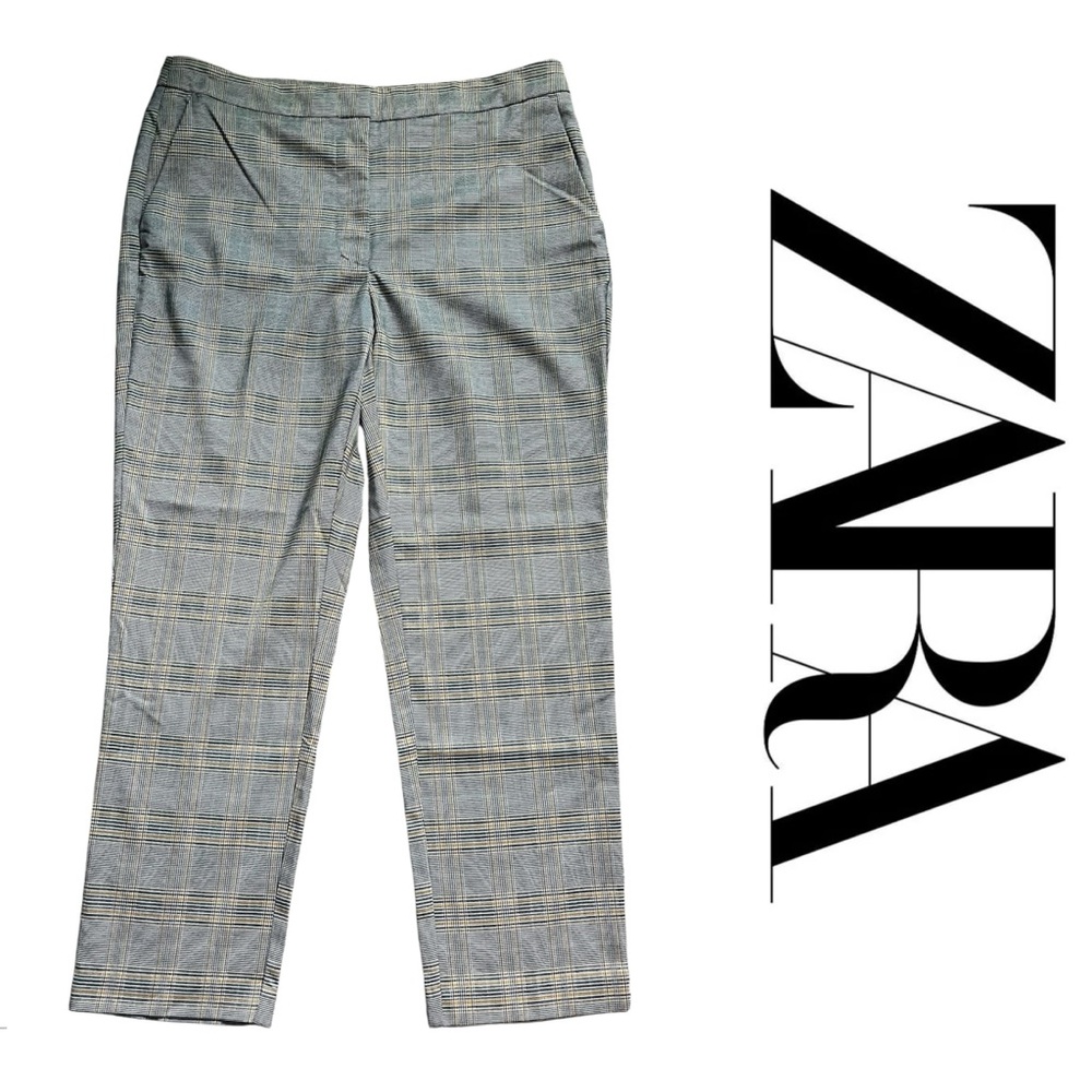 ZARA Pants Women’s XL Plaid Career LIKE NEW!